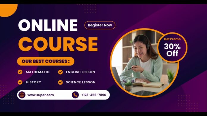 Free Online Courses सीखते हुए छात्र ऑनलाइन पढ़ाई करते हुए